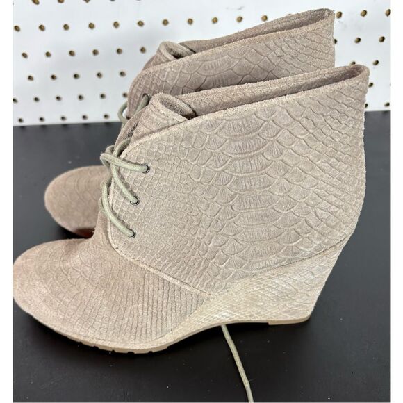 Rosegold heeled wedges size 8.5 - Picture 1 of 9